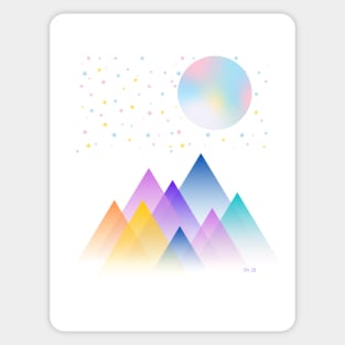 Geometric Landscape Sticker